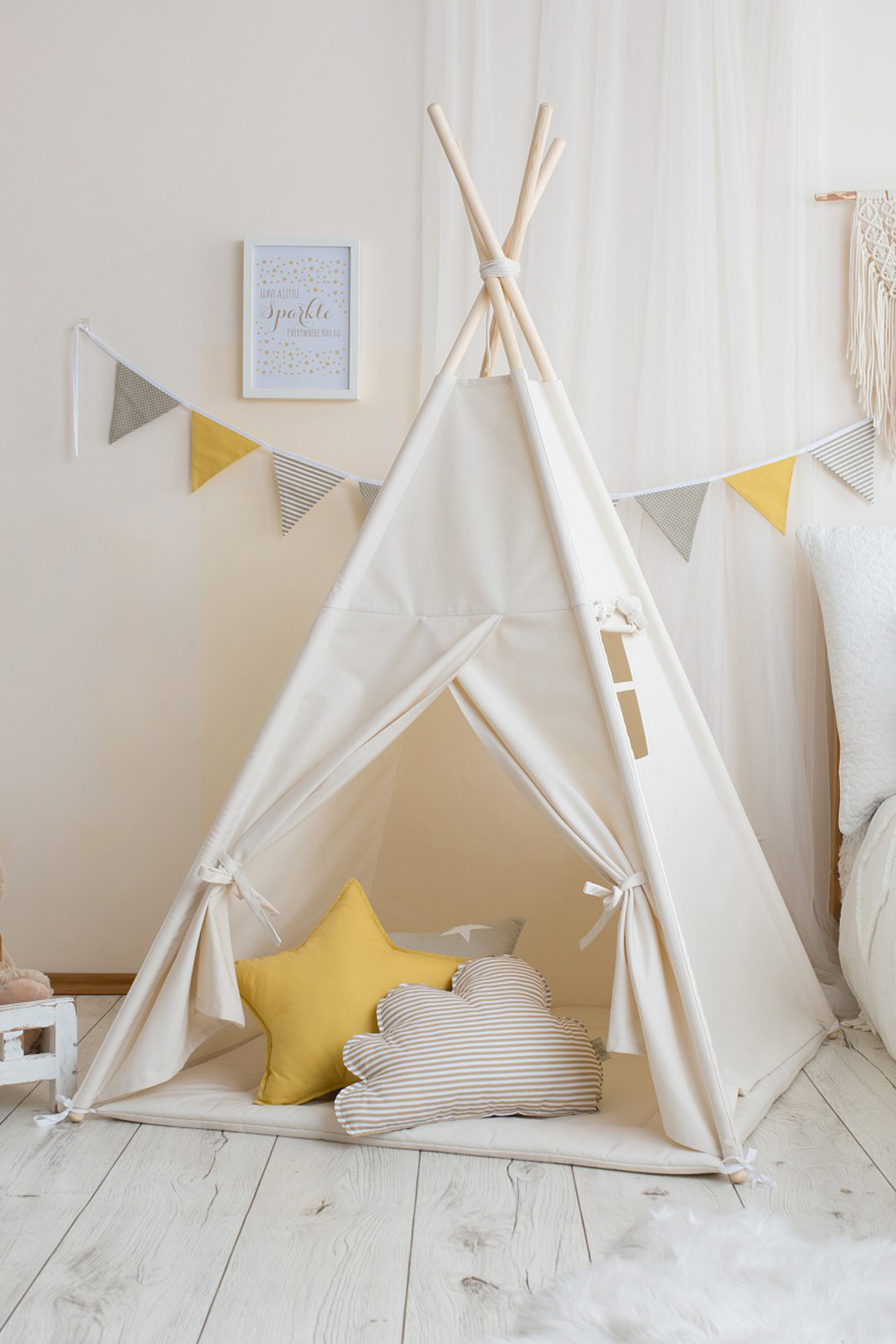 IRK Geniş Kızılderili Ahşap Ayaklı Çocuk Oyun Çadırı ve Çocuk Oyun Alanı fotoğrafı 6 (önizleme)