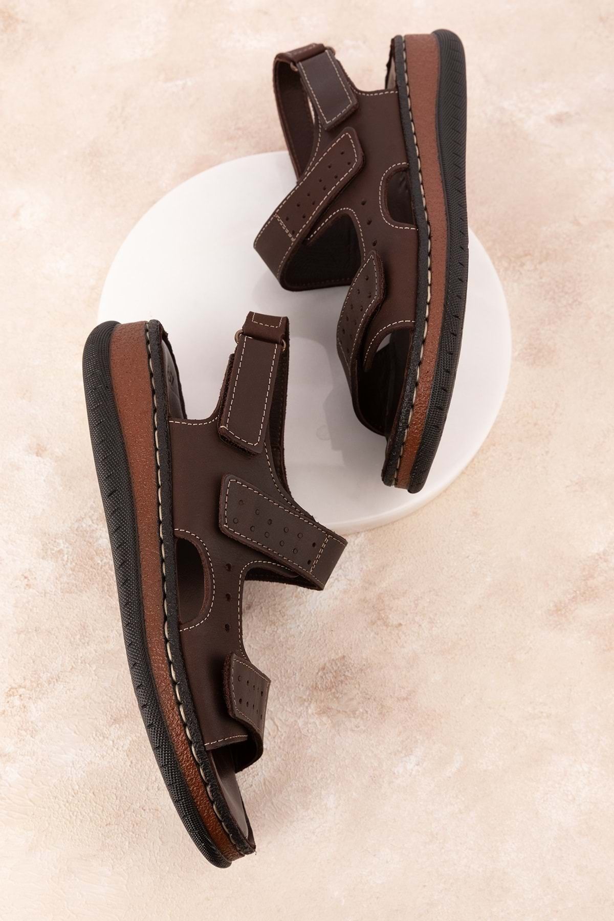صندل چند رنگ مردانه و زنانه Logine چرمی Call Sandals روزمره قابل تنظیم HKM.31 Gondol