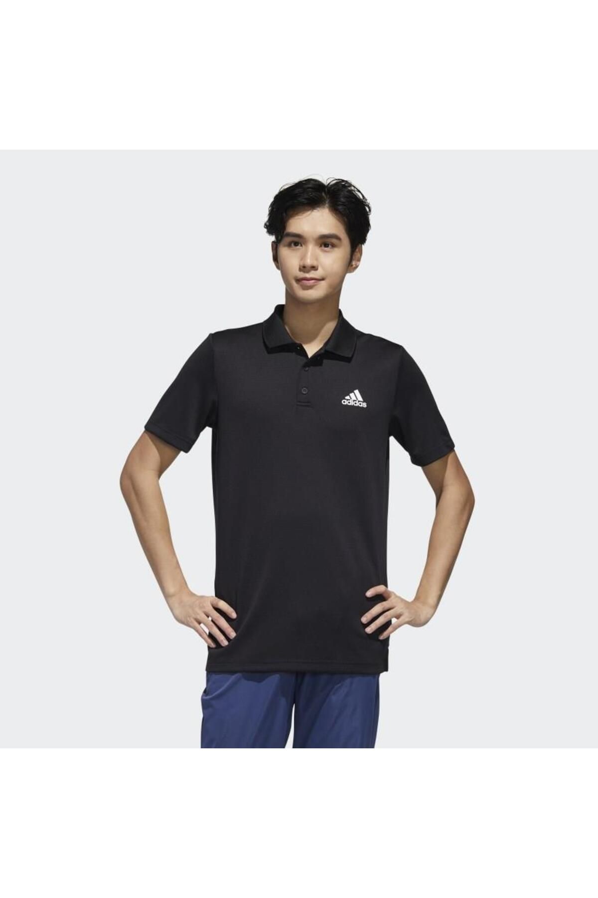 adidas Designed To Move 3 stripes Erkek Siyah Polo Ti ort GL0483