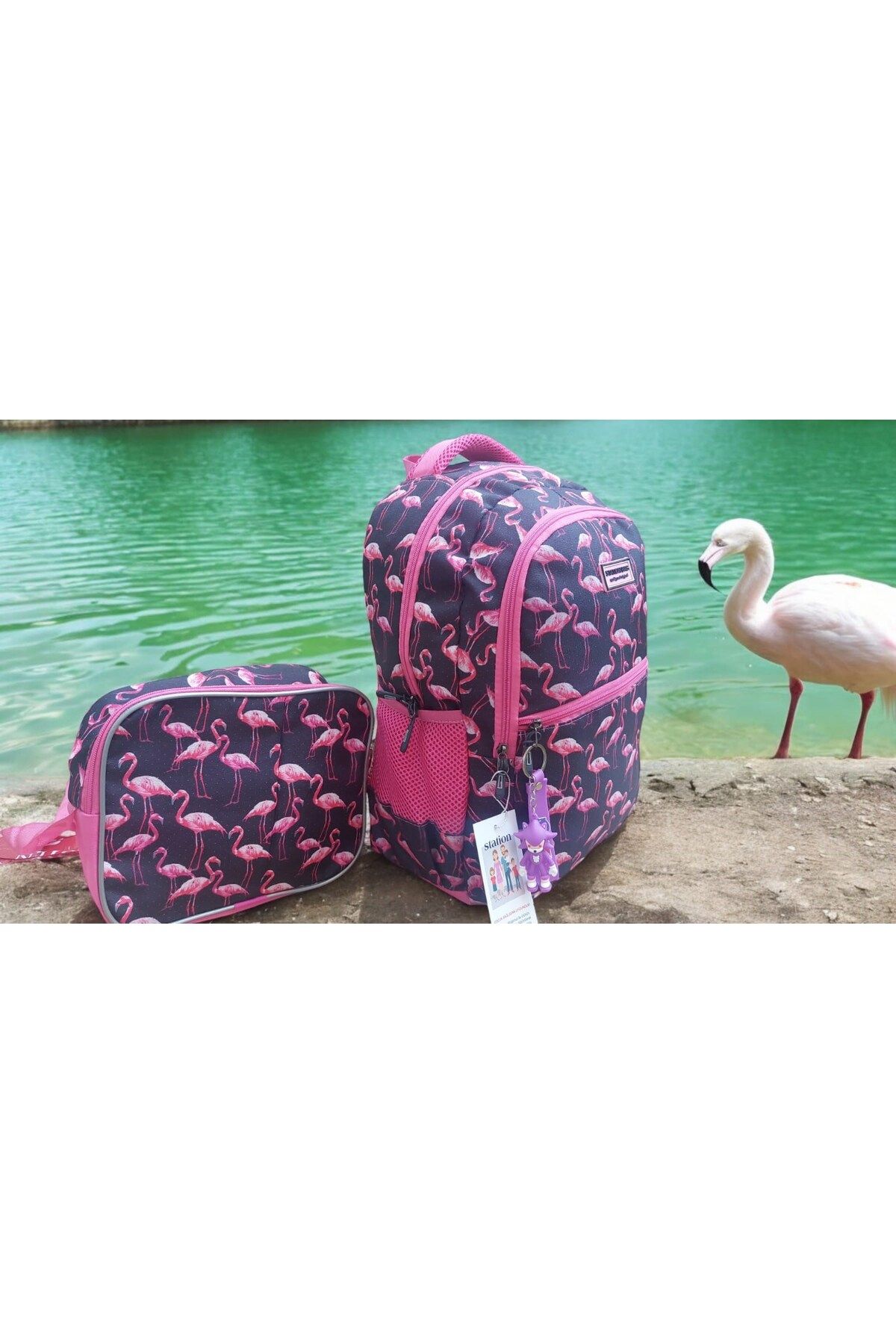 کیف مدرسه زنانه و تغذیه ای FLAMINGO GENC DIJITAL BASKI