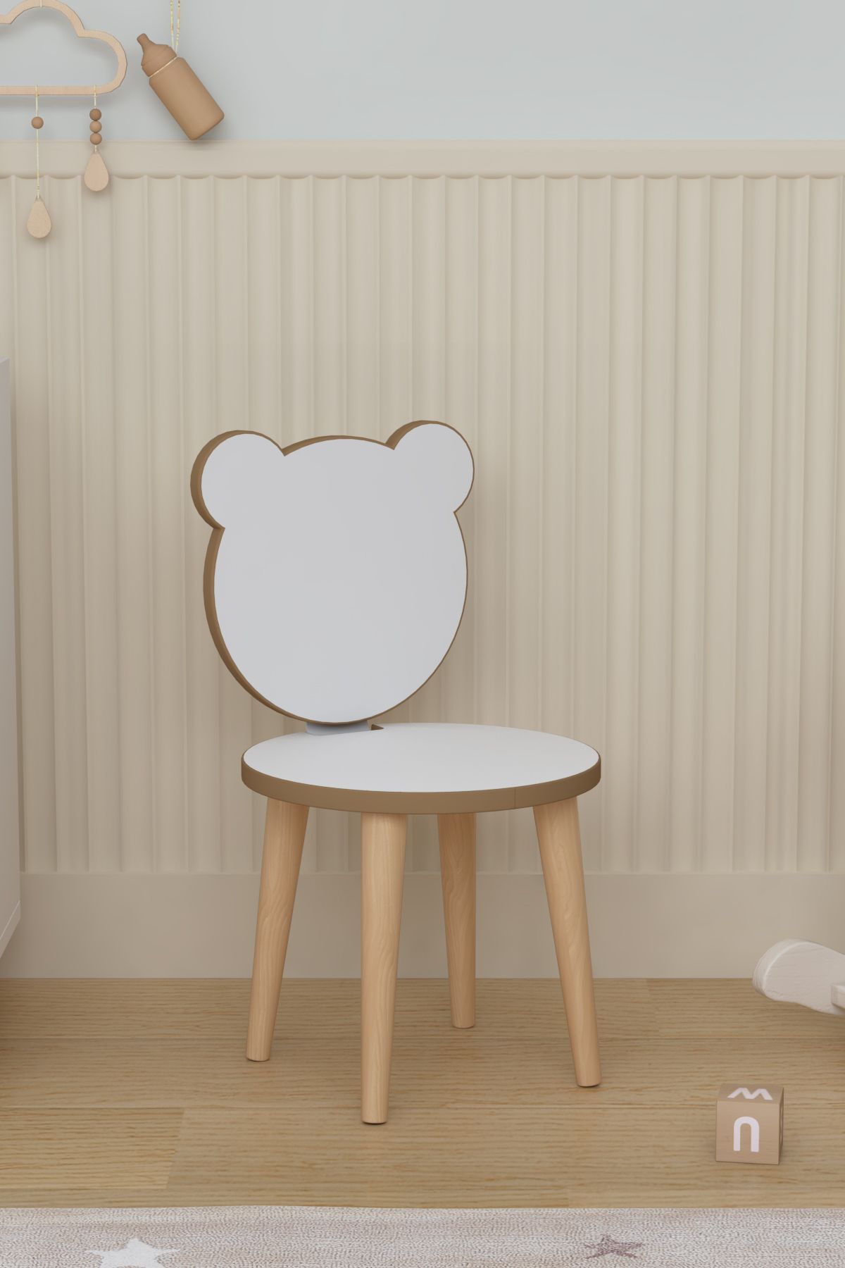 OBİ Atölye Çocuk Oyun Aktivite Masası 90x45 Cm 3 Sepetli Çocuk Çalışma Masası Arkalıklı Sandalye - Panda fotoğrafı 6 (önizleme)