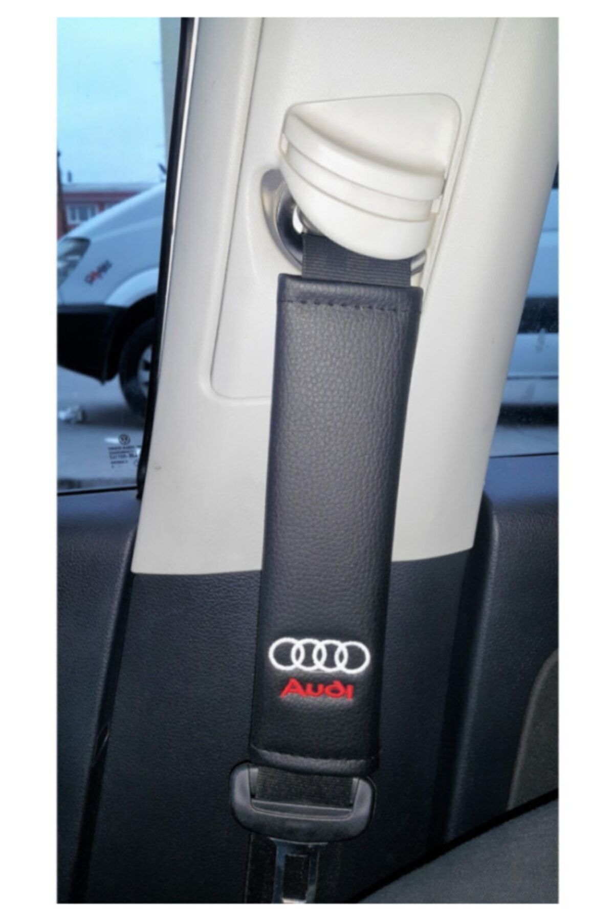 OTOP NK Audi Leather Seat Belt Cover Black Two Pieces Trendyol