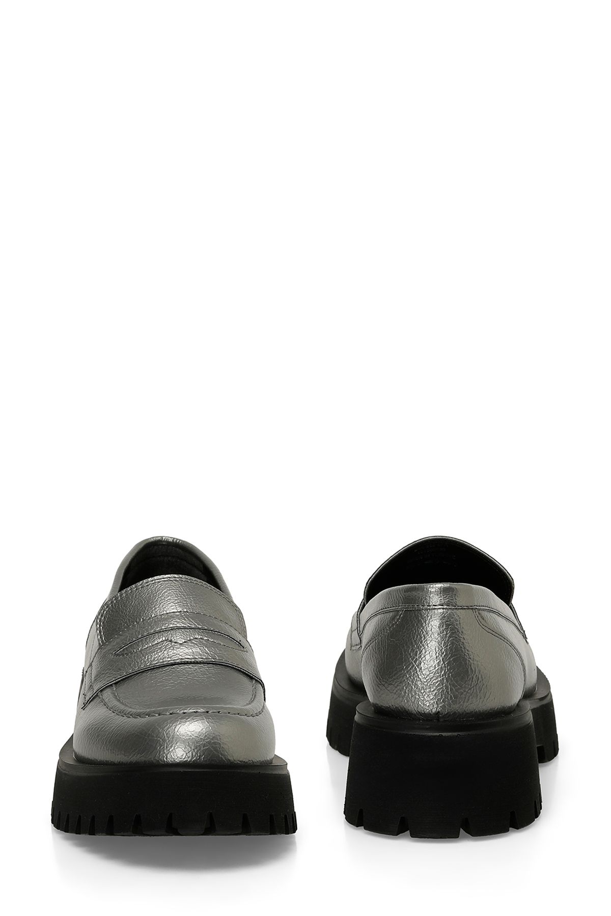Butigo-24K-552 4PR Silberne Damen-Oxford-Schuhe 5