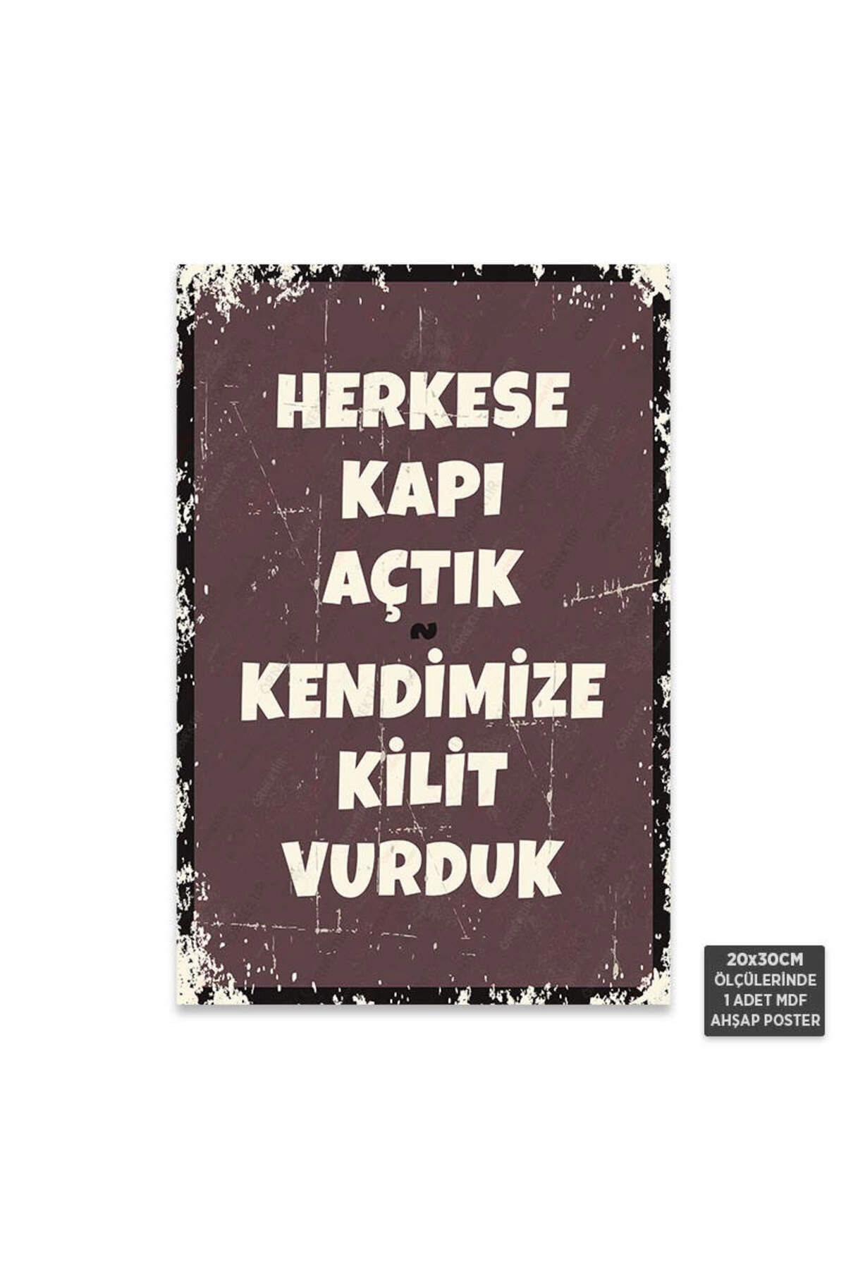 PT1253 - We Opened the Door to Everyone Retro Mdf Wooden Poster (20x30cm)