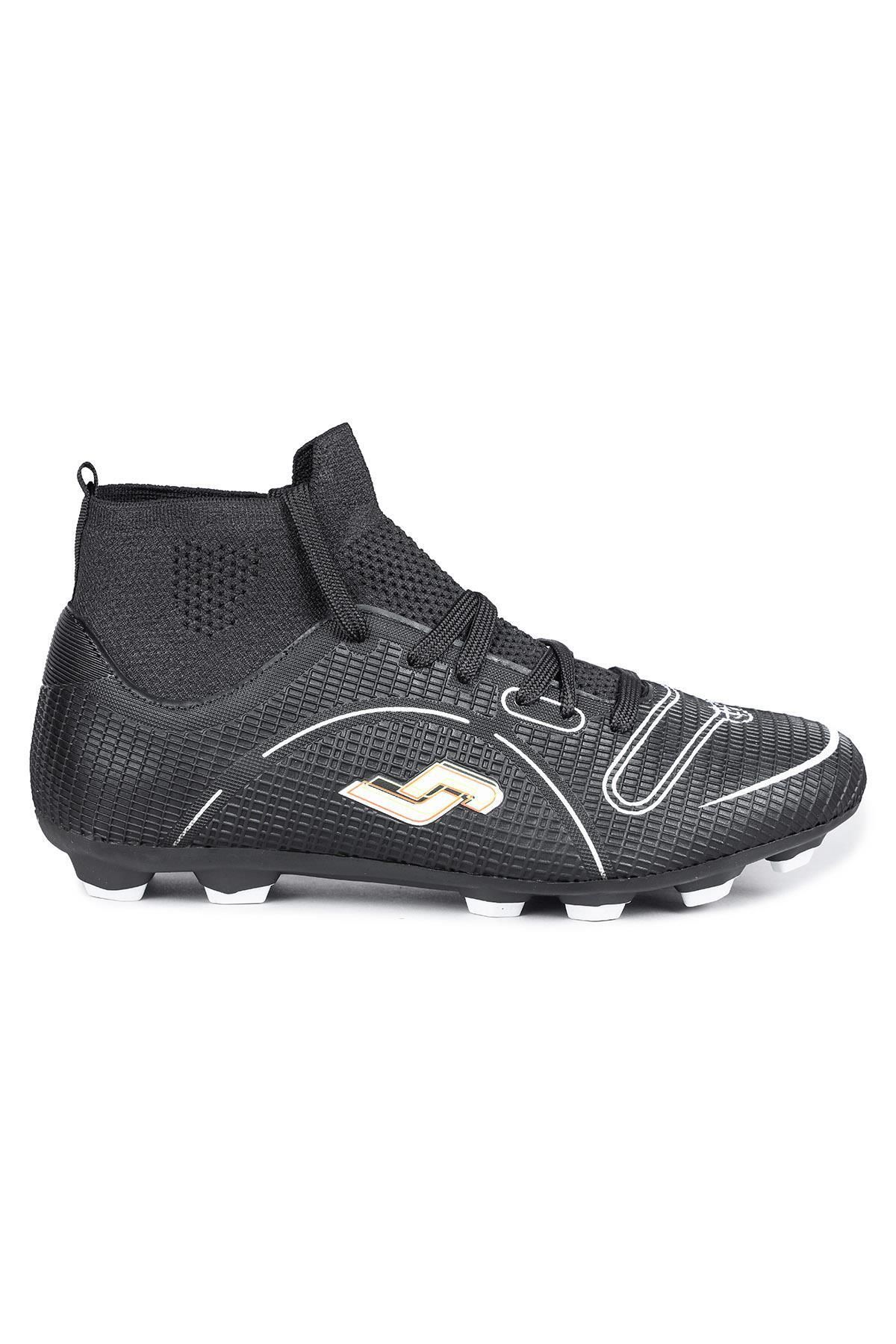 30201 سیاه - جوراب سفید چمن - کفش فوتبال Astroturf Cleats Football Jump