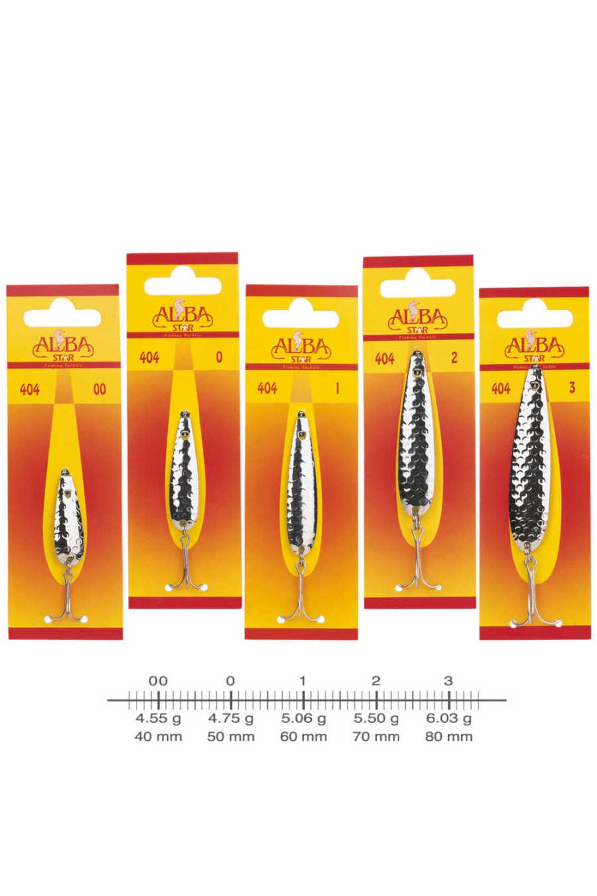 طعمه مصنوعی نارنجی ALBA STAR 404 00 قاشق خط ماهی ماهیگیری خاکستری طرح دار AlbaStar