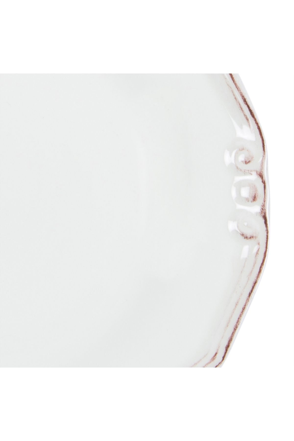 Mudo Home-Set of 6 Ecru Cake Plates - 20cm 4