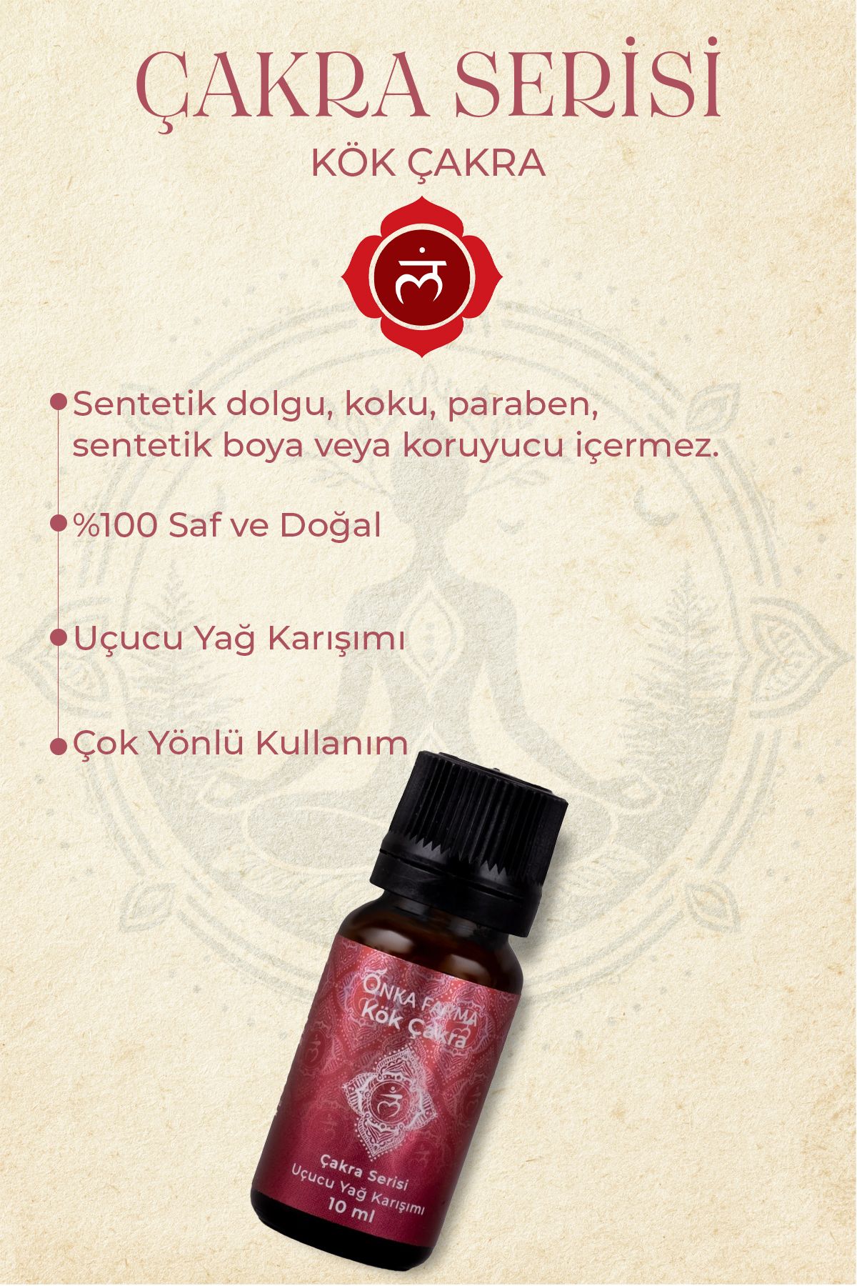 مخلوط روغن آروماتراپی چاکرا ریشه Onka Farma 10 میلی لیتر OnkaFarma
