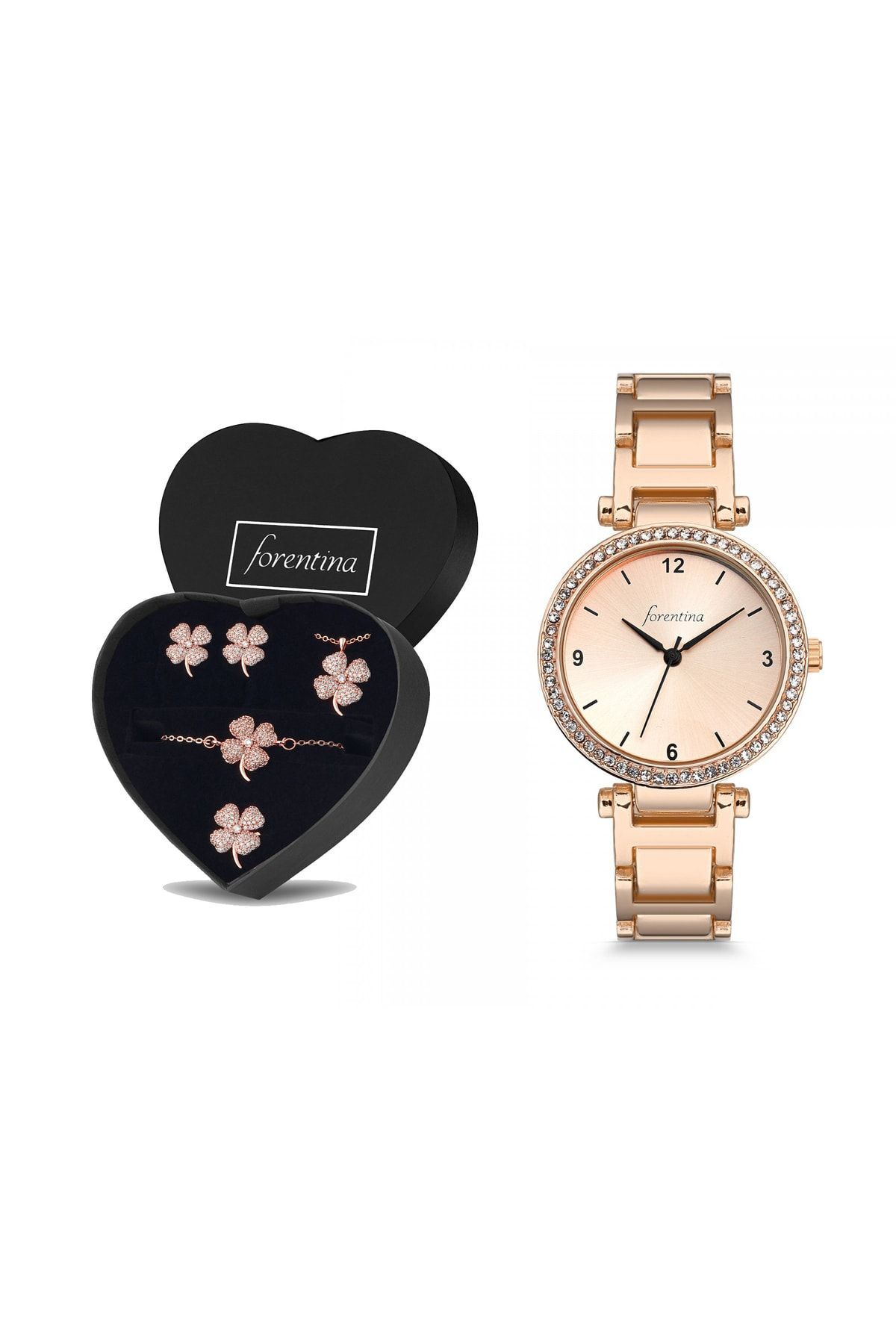 Forentina Rose Metal Kol Saati - Yonca Takı Seti - Ps245400tr