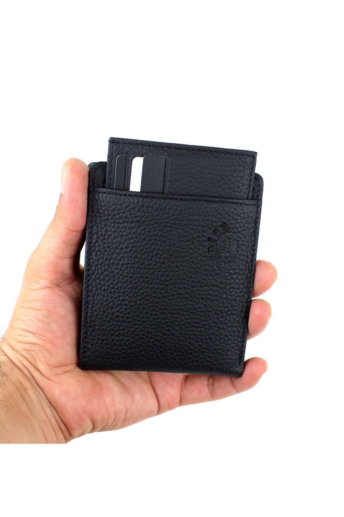 کیف پول مردانه دارنده کارت تلفن همراه چرمی واقعی deri,se club