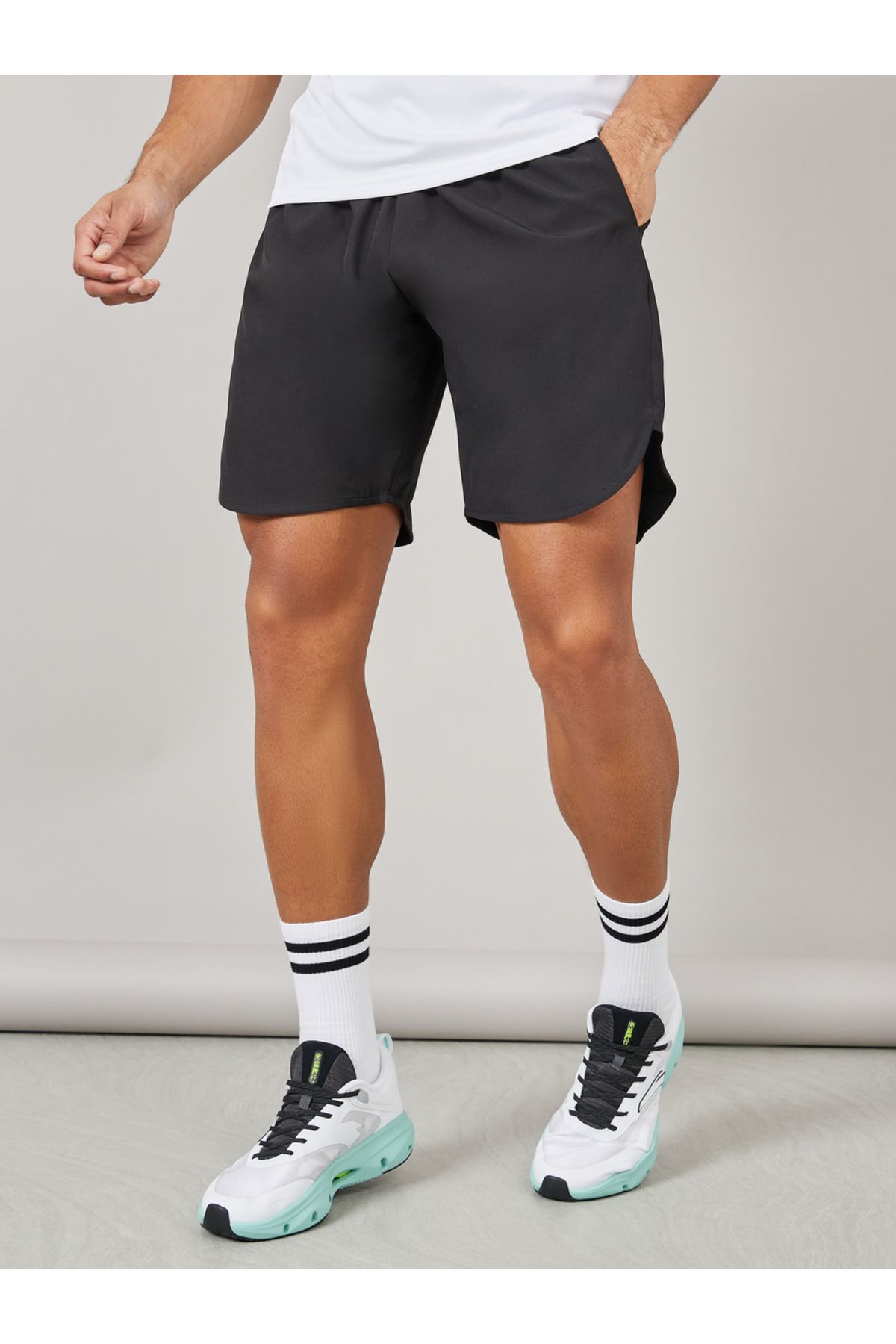 Styli-Training Shorts with Side Active Print Panel 2