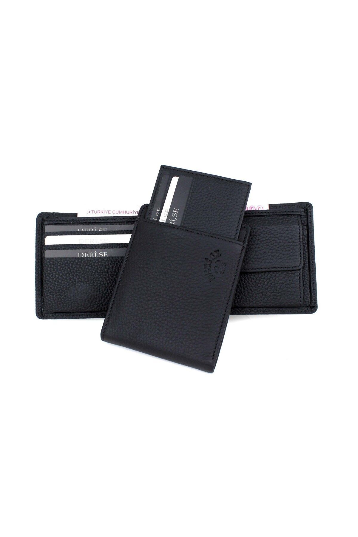 کیف پول مردانه دارنده کارت تلفن همراه چرمی واقعی deri,se club