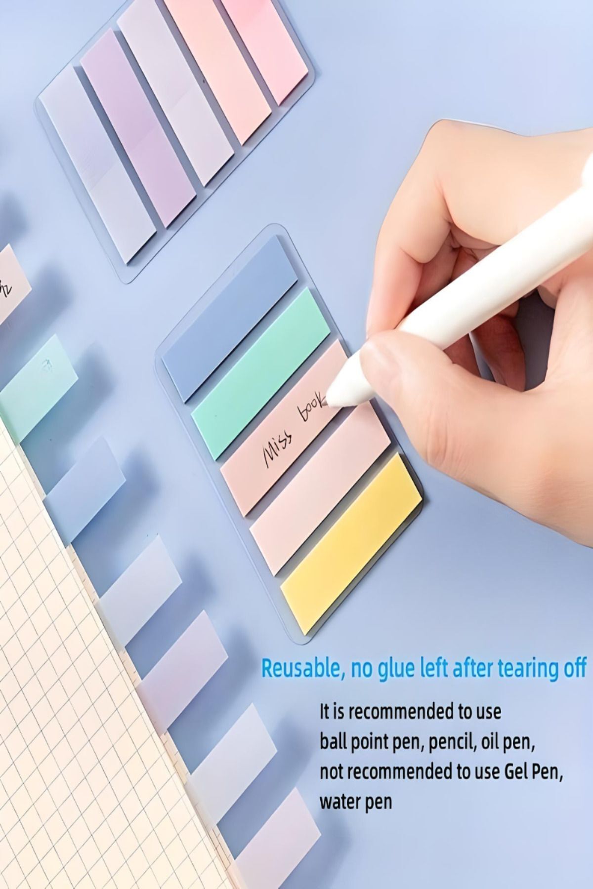 Siriderya-100 Transparent and Writable Sticky Notes Index - 1 Pack 5