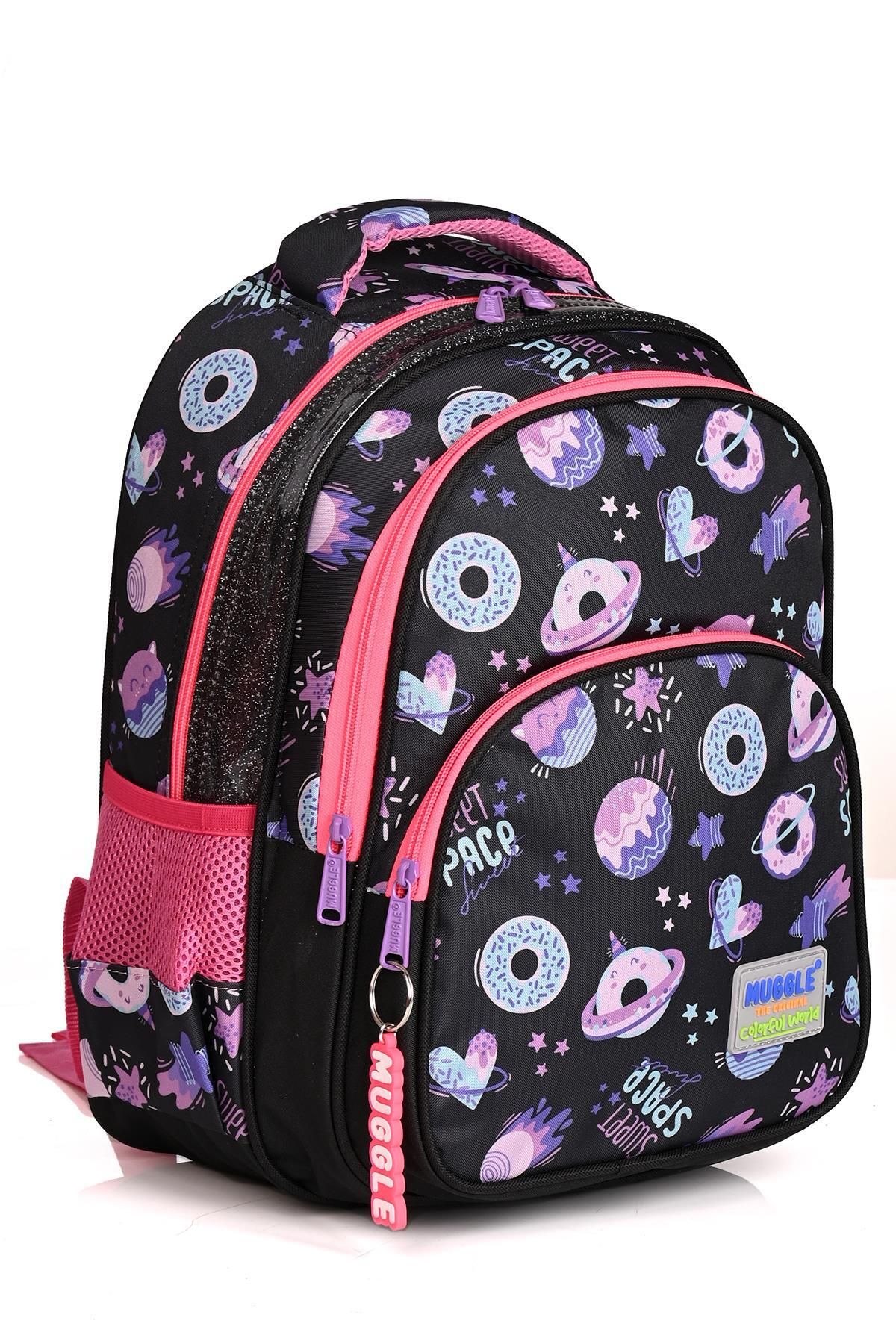 کیف مدرسه مردانه و زنانه MU 008 SWEET SPACE SCHOOL BACKPACK 2 مجموعه MUGGLE