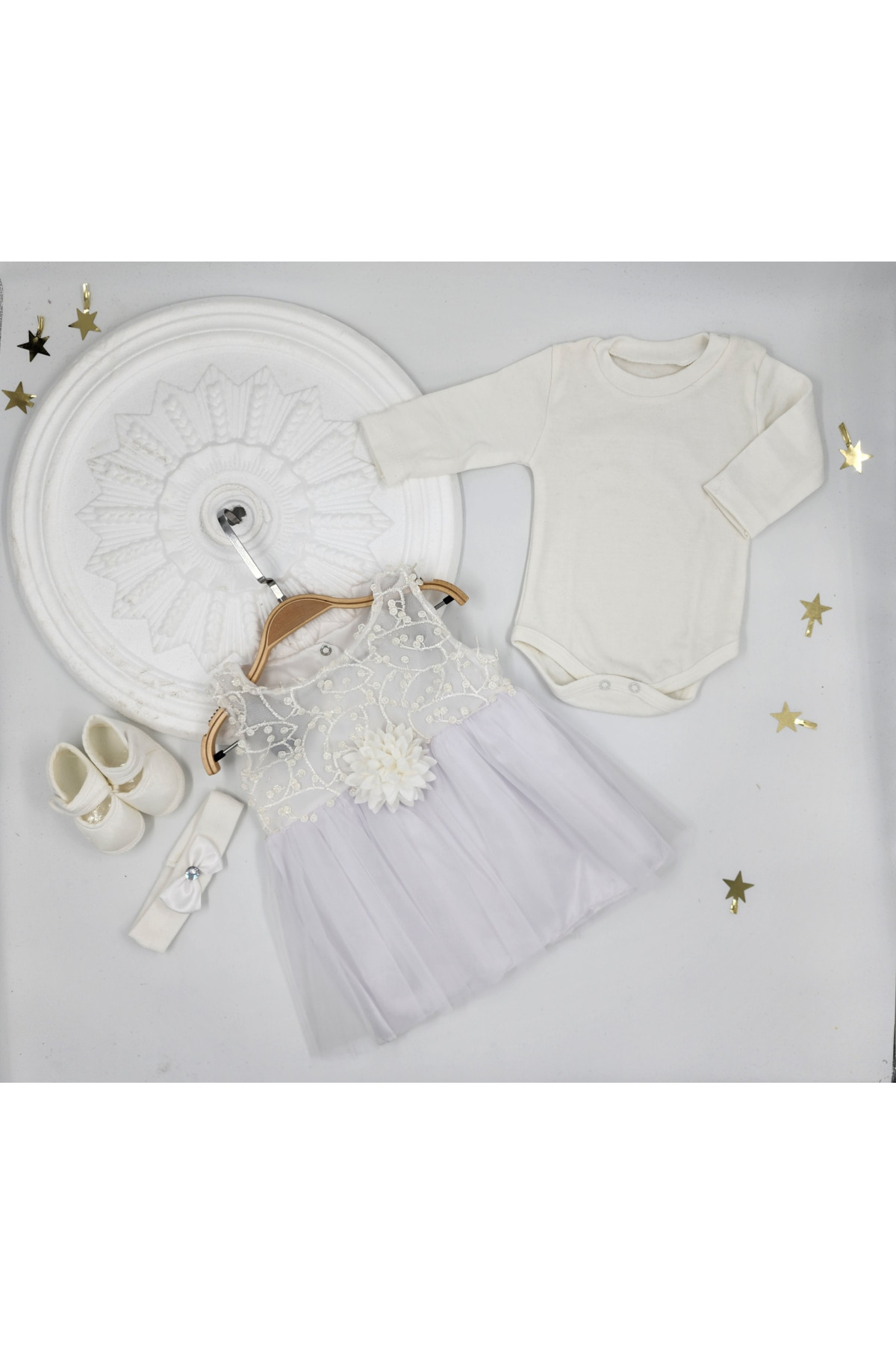 By Cwhr Kız Bebek Mevlüt Elbisesi Kız Bebek Mevlütlük Takım Kız Bebek Abiye Elbise fotoğrafı 3 (önizleme)