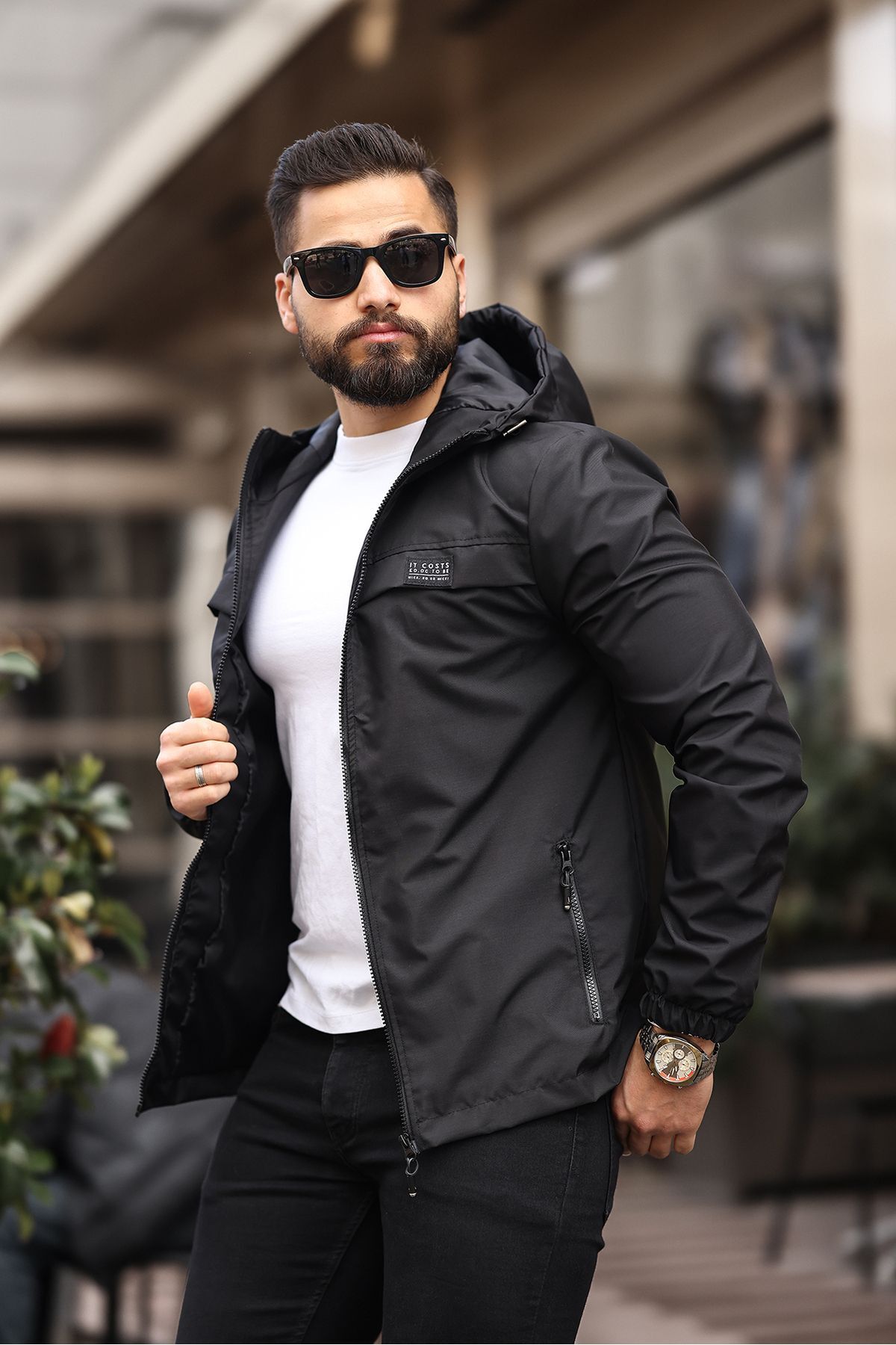 S&M CLOTHİNG  YENİ SEZON ERKEK SU & RÜZGAR GEÇİRMEZ YAĞMURLUK MEVSİMLİK CEKET - Görsel 2