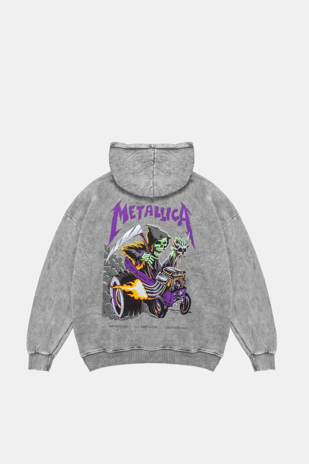 Metallica distressed washed crew neck sweatshirt hotsell