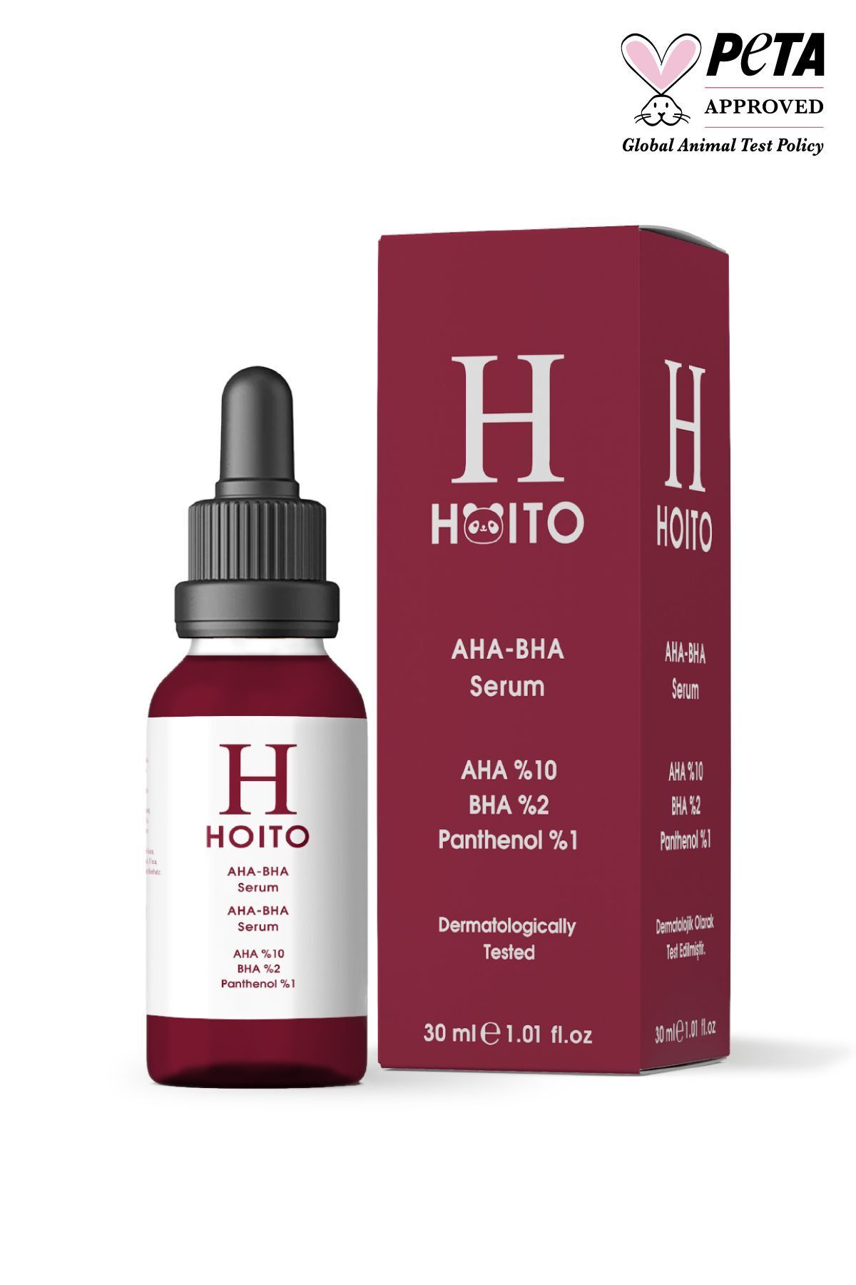 Aha Bha Serum 30ml - Canlandırıcı Cilt Tonu Eşitleyici Kırmızı Peeling Cilt Bakım Serumu