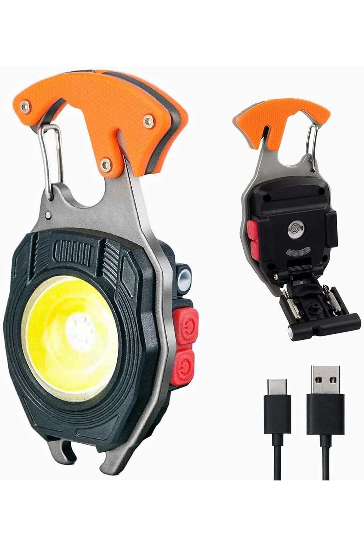 Mini LED çalışma lambası,anahtarlık,şarj edilebilir,şişe açacağı,mıknatıslı,acil durum aydınlatması