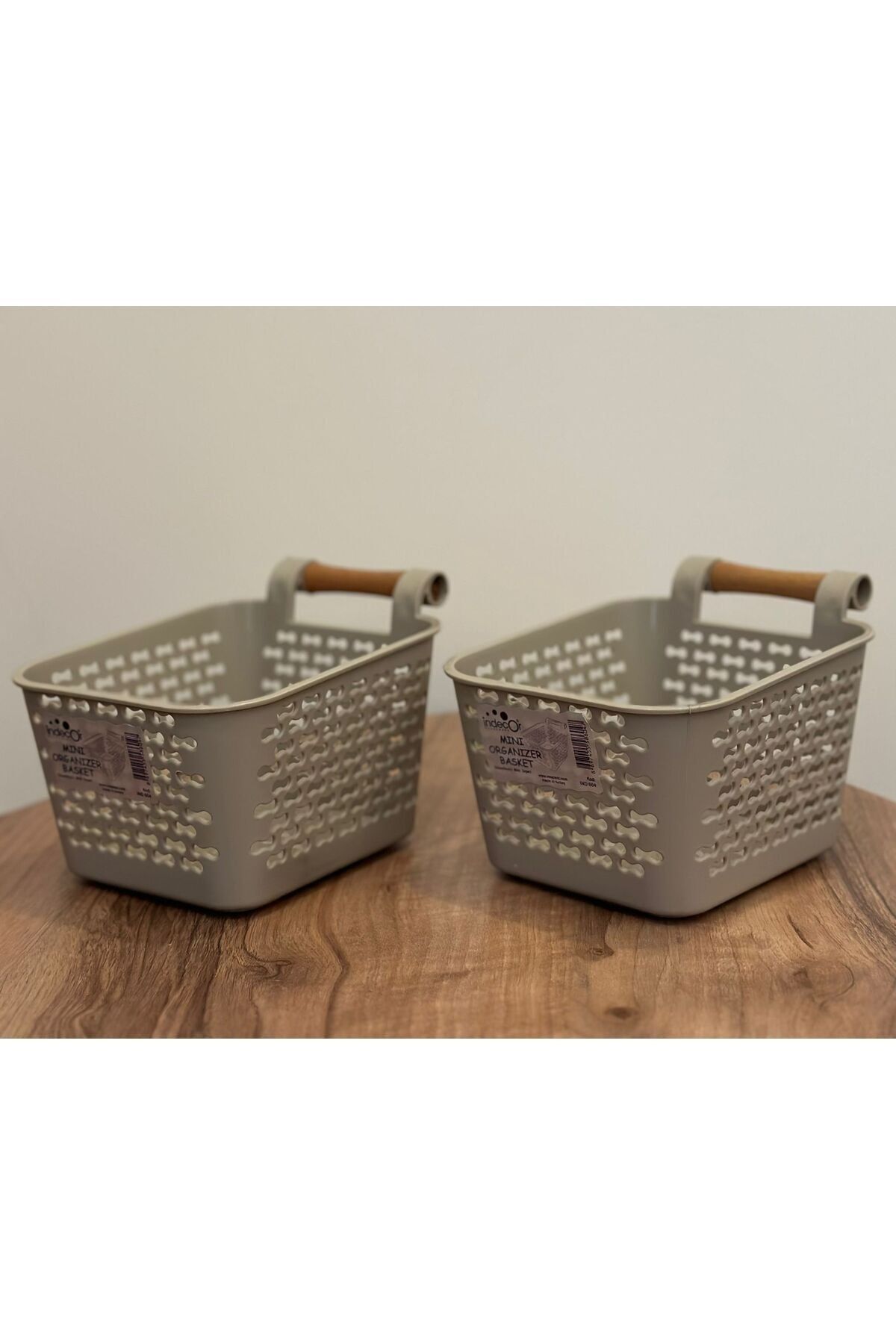 vesplast Mini Coș Bej Închis - 2 Organizatoare De Dulap - One Size