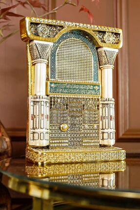 HUH Hac & Umre Hediyelik Lüks Gold Biblo Hediyelik Dekoratif Obje Dini Islami...