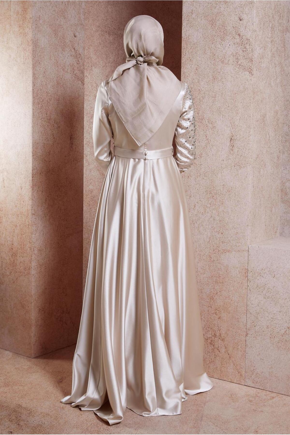 مانتو ابایا زنانه آلوینا | 22YABL0050218 Alvina - Image 3