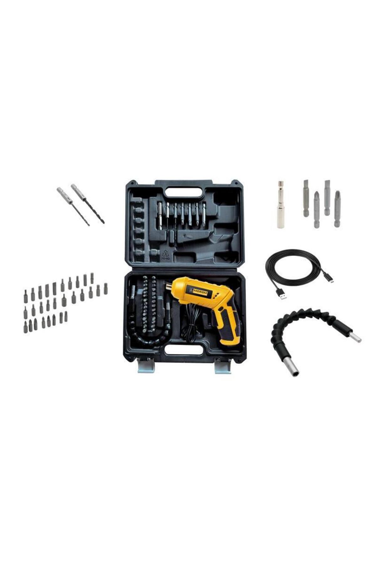 Meşem MEŞEM 141 ŞARJLI TORNAVİDA SETİ DÖNERLİ GÖVDE 37 PARÇA