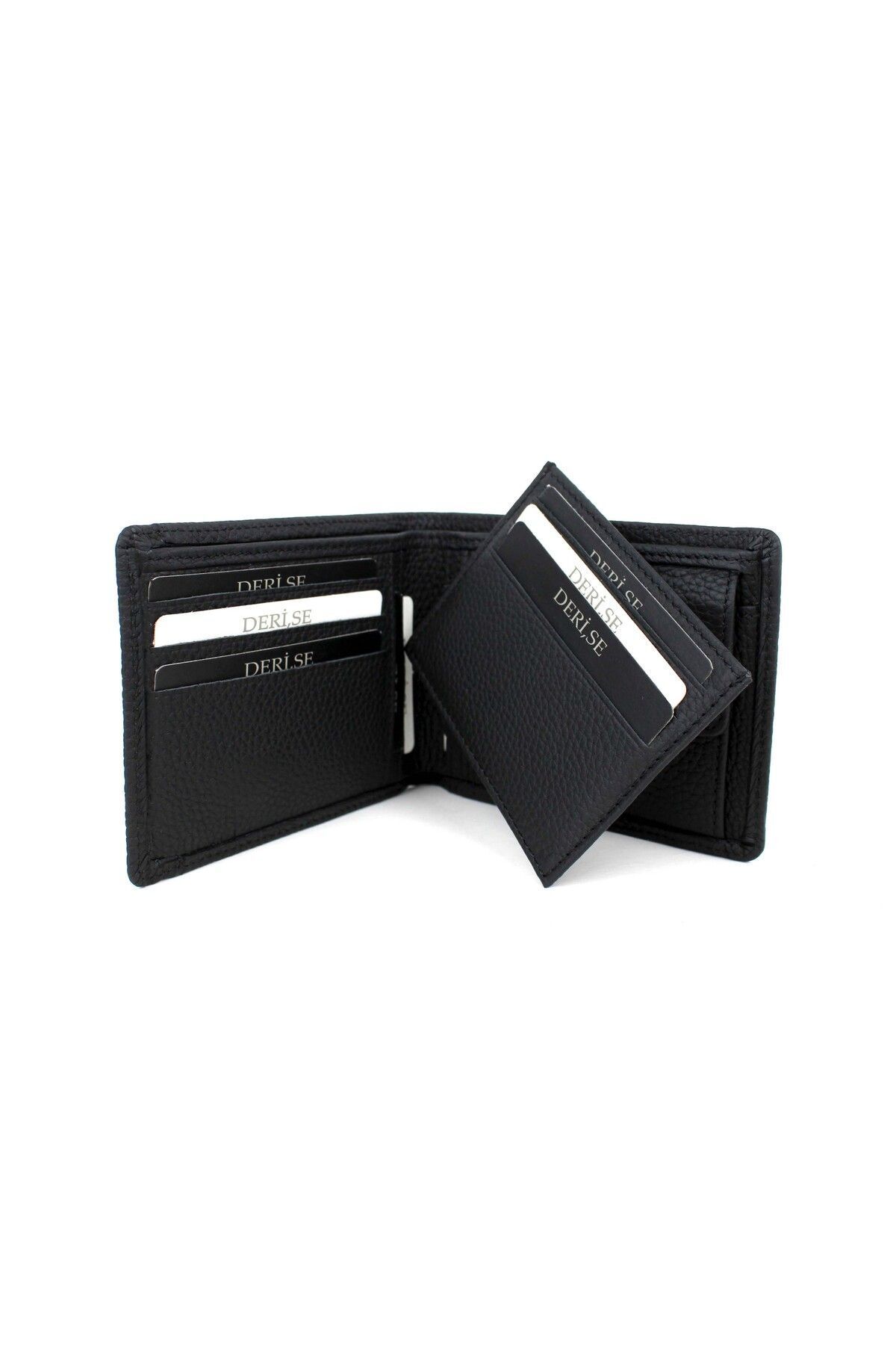 کیف پول مردانه دارنده کارت تلفن همراه چرمی واقعی deri,se club