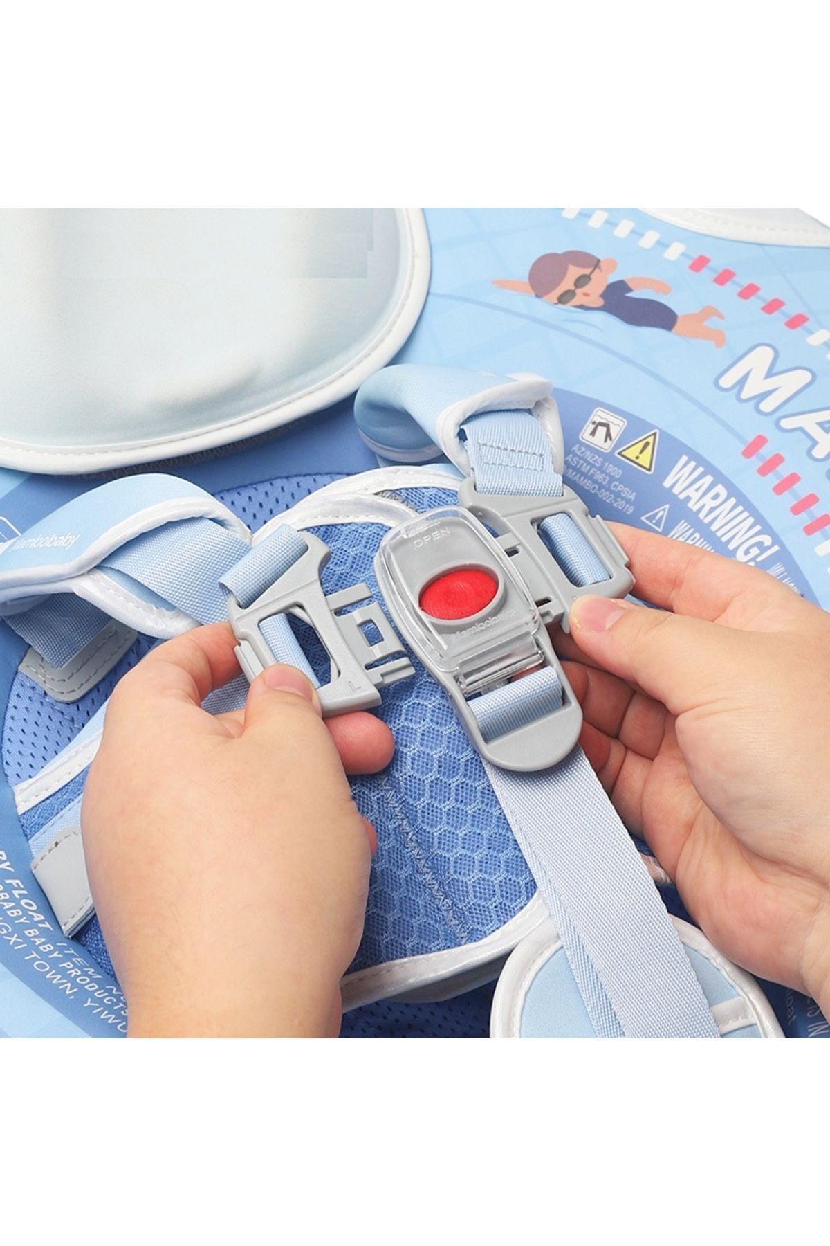 Schulzz-Mambobaby Patterned for New Babies with Sun Protection - Safe Colorful Child with Safety Lock 3