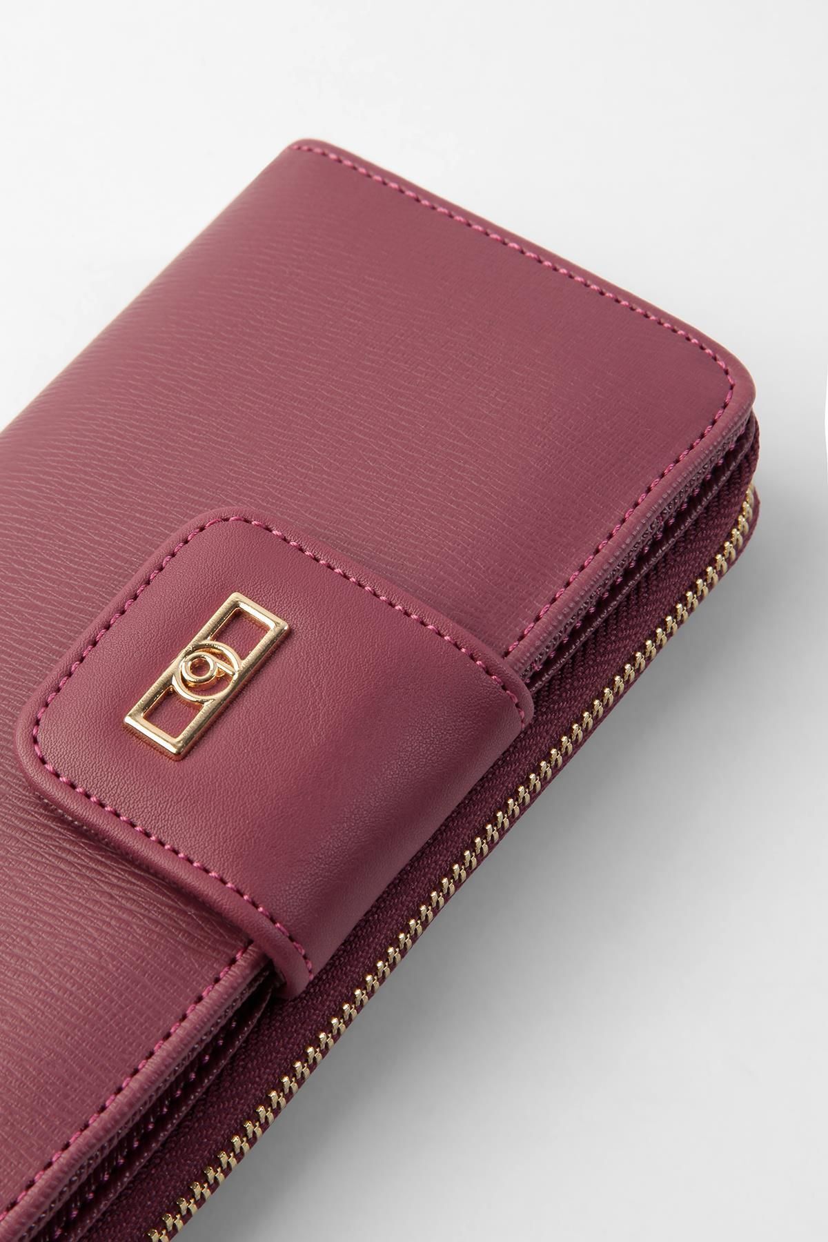 Baggle  Kadın Cüzdanı - Şık Ve Fonksiyonel - 232KC101 – Mürdüm - Görsel 3