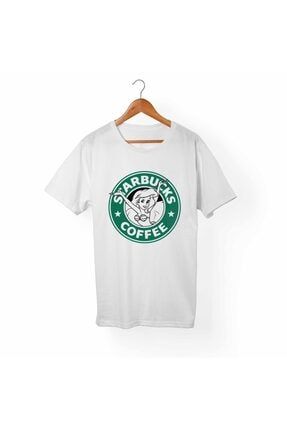 Unisex Çocuk Beyaz Starbucks T-Shirt B4532