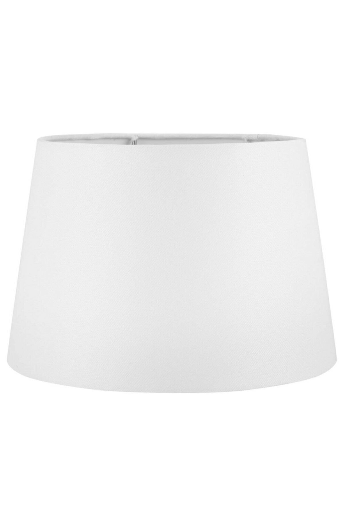 modamvip Beyaz Lambader Şapkası Çap 35cm Abajur Başlığı Konik Kumaş Başlık L317