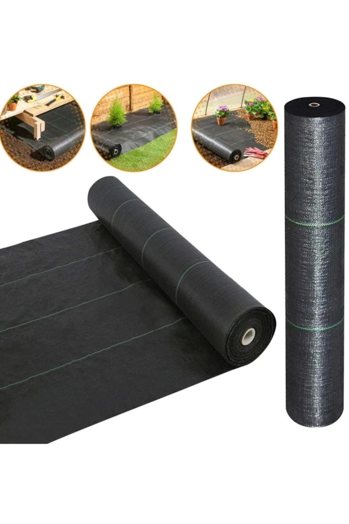Taban Örtüsü 105cm X 10 Metre Sera Taban Örtüsü Jüt Taban Örtüsü Malçlama Örtüsü Yer Örtüsü - 2