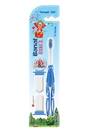 Acrobat Junior Kum Saati Hediyeli Çocuk Diş Fırçası (mavi) - Bardağa Takılabilen Sap TYC00187659412