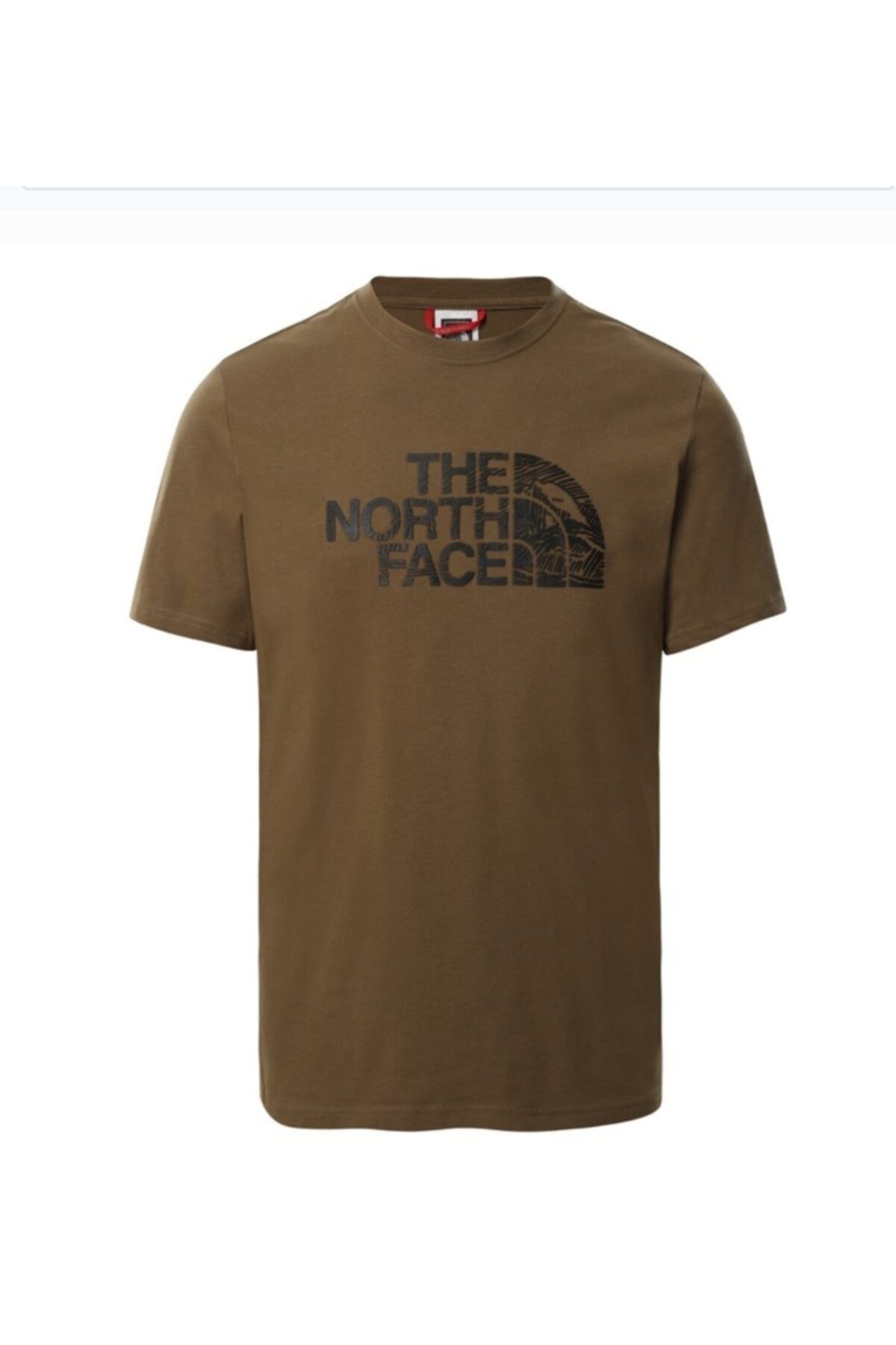 Khaki north face cheap t shirt
