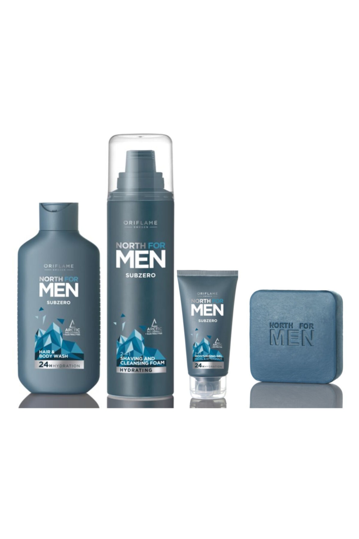 Oriflame North For Men Subzero Erkek Bakım Seti (saç&vücut Şampuanı,sabun,tıraş Köpüğü,tıraş Sonrası Losyon)