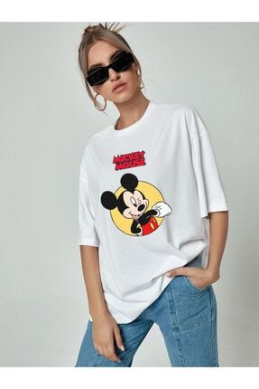 Mickey Mouse Beyaz T-shirt relaxmickey01