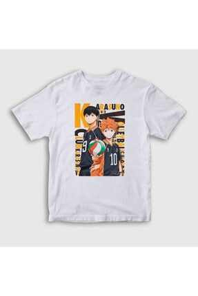 Unisex Çocuk Beyaz Team Karasuna Voleybol Anime Haikyu T-shirt 237847tt