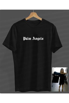 Unisex Kadın-erkek Palm Angels Siyah Yuvarlak Yaka T-shirt S23358041880SİYAHNVM