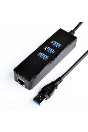 3 Port Usb 3.0 Gigabit Ethernet Lan Rj45 Ağ Adaptörü Hub w5473-002