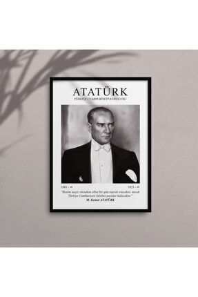 Atatürk Çerçeveli Tablo Siyah ATA09