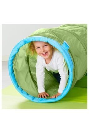 Çocuk Oyun Tüneli, Yeşil Renk Meridyendukkan 145 Cm,katlanabilir Çocuk Oyun Aktivitesi oyuncak tünel