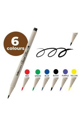 Supreme Brush Pen 6'lı Ana Renkler HAARTLİNE4