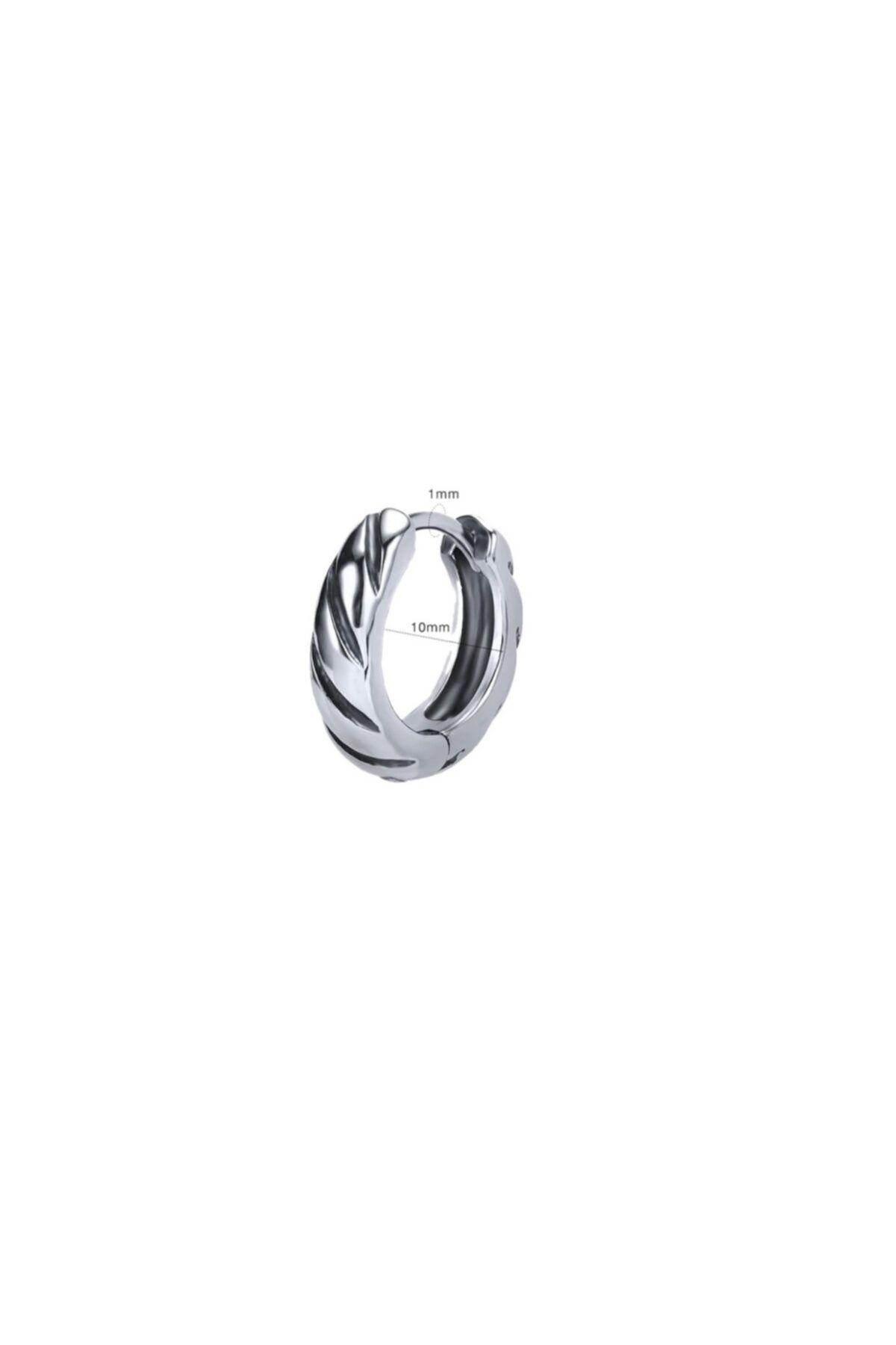 northstarshop-Modern Sports Design 316l Steel Hoop Snap Biker Earrings (single) 4
