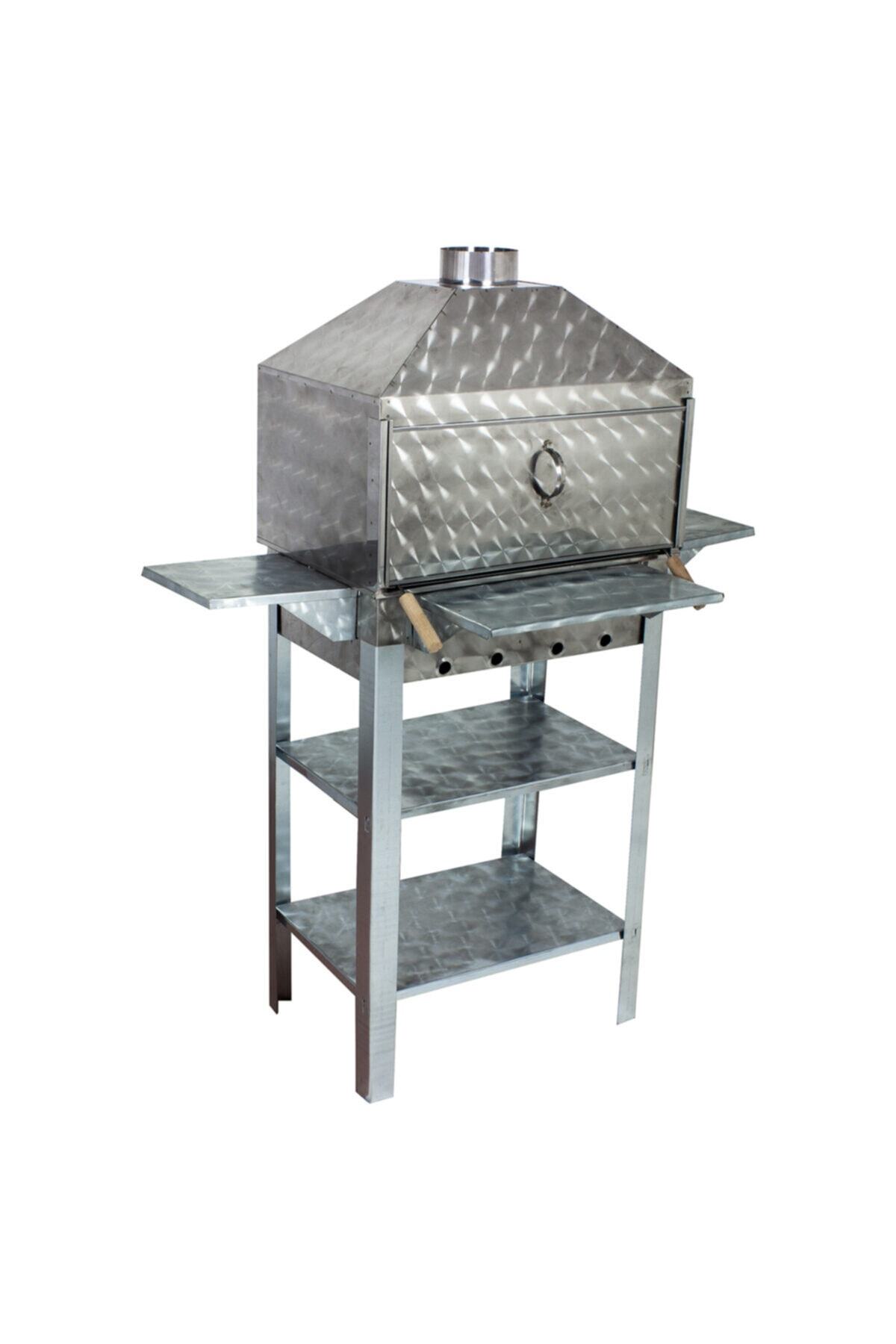 Mth-29 Lüx Davlumbazlı Kapaklı Bacalı Lama Izgaralı Mangal 4