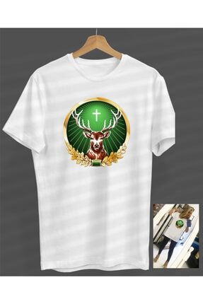 Unisex Kadın-erkek Alman Jägermeister Tasarım Beyaz Yuvarlak Yaka T-shirt S23358042000BEYAZNVM