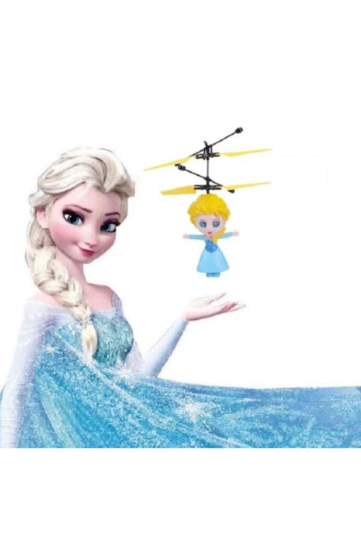 Happy Toys Uçan Elsa Prenses  Hareket Sensörlü Işıklı Karakter Oyuncak Elsa Disney