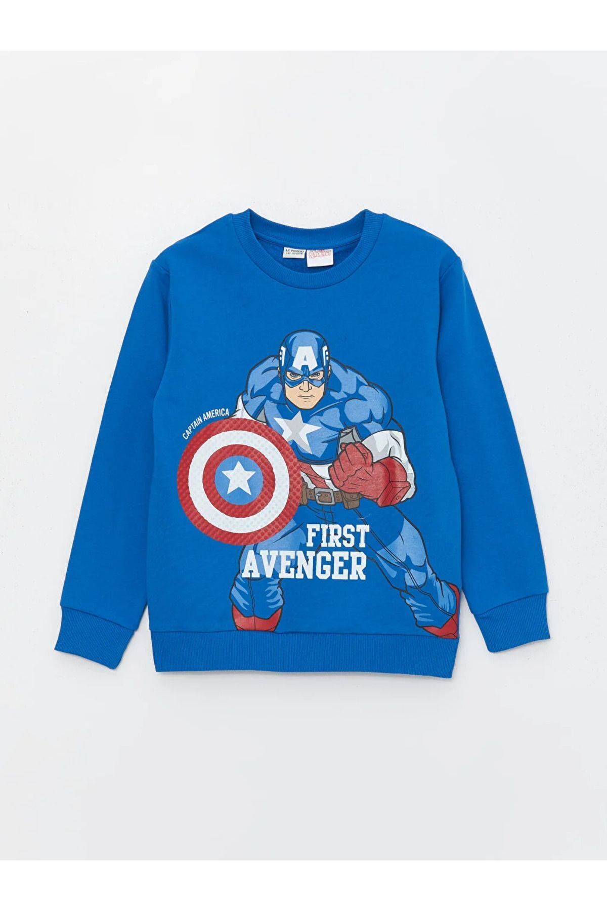 سویشرت و شلوار گرمکن پسرانه چاپ شده ی LCW Kids Crew Neck Captain America LC Waikiki