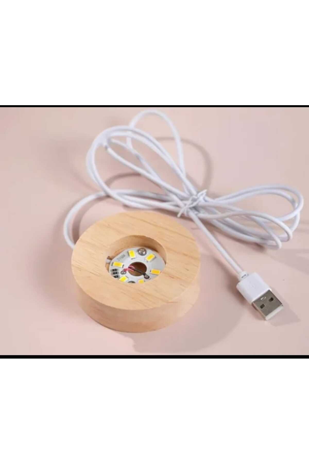 mr shopping MR Çocuklar Için 3D Kristal Cam Küre, Ahşap Soketli Gece Lambası,Led, Gece Lambası,Harika bir hediye fotoğrafı 3 (önizleme)