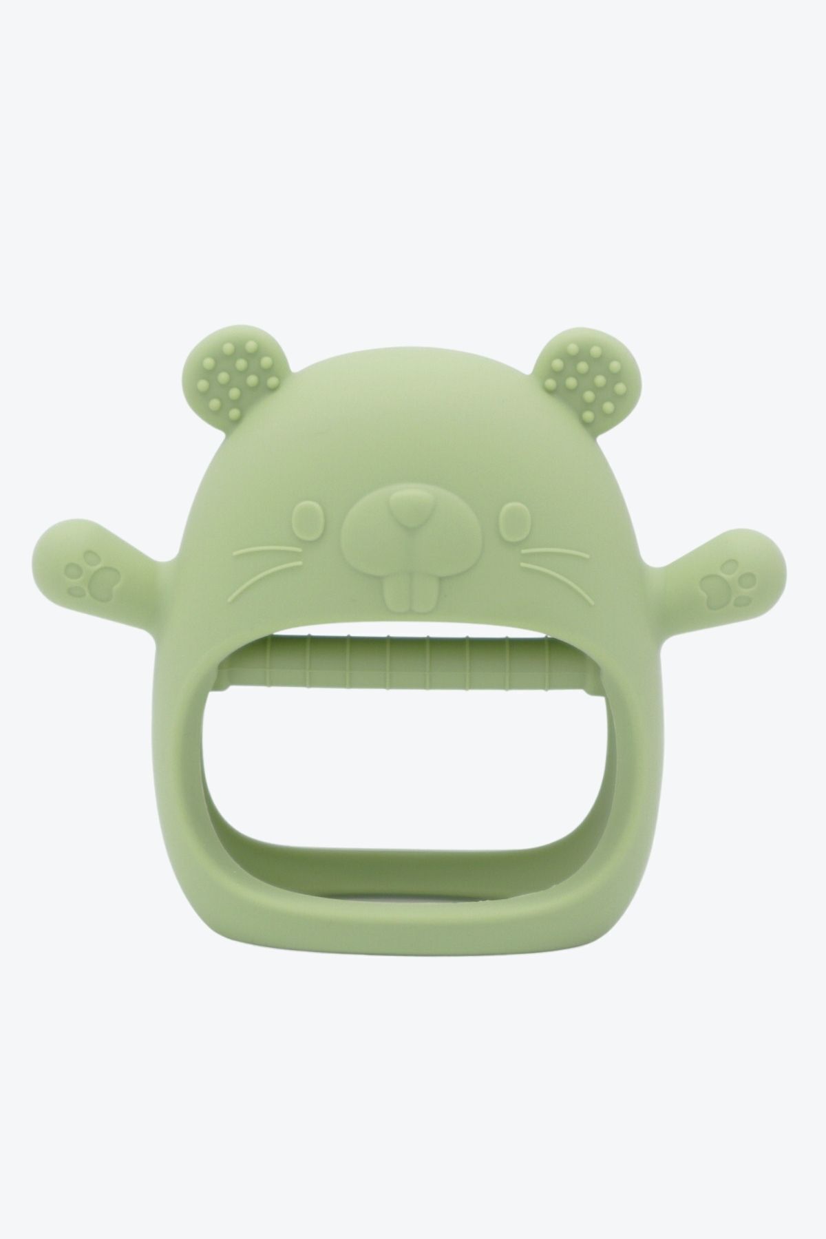 Kiwi Bebek Diş Kaşıyıcı, Emzik Uçlu Eldiven Şeklinde Oyuncak Sincap Dişlik, Olive Renk fotoğrafı 2 (önizleme)